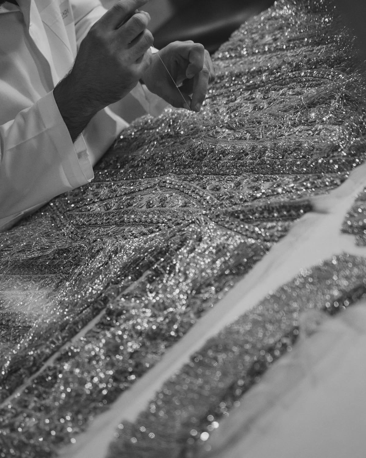 Couture restoration of embroidered heirloom garments in India