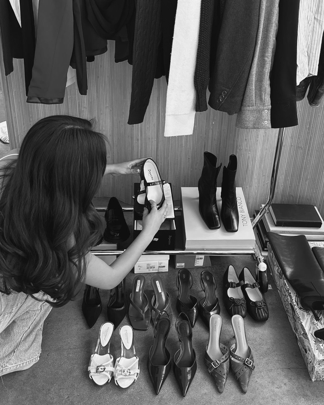 Personal styling and personal shopping wardrobe edit with luxury shoes